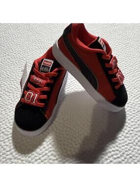 Puma Baby 01 LOL Surprise Suede Red Black Kids Sneakers Size 10C